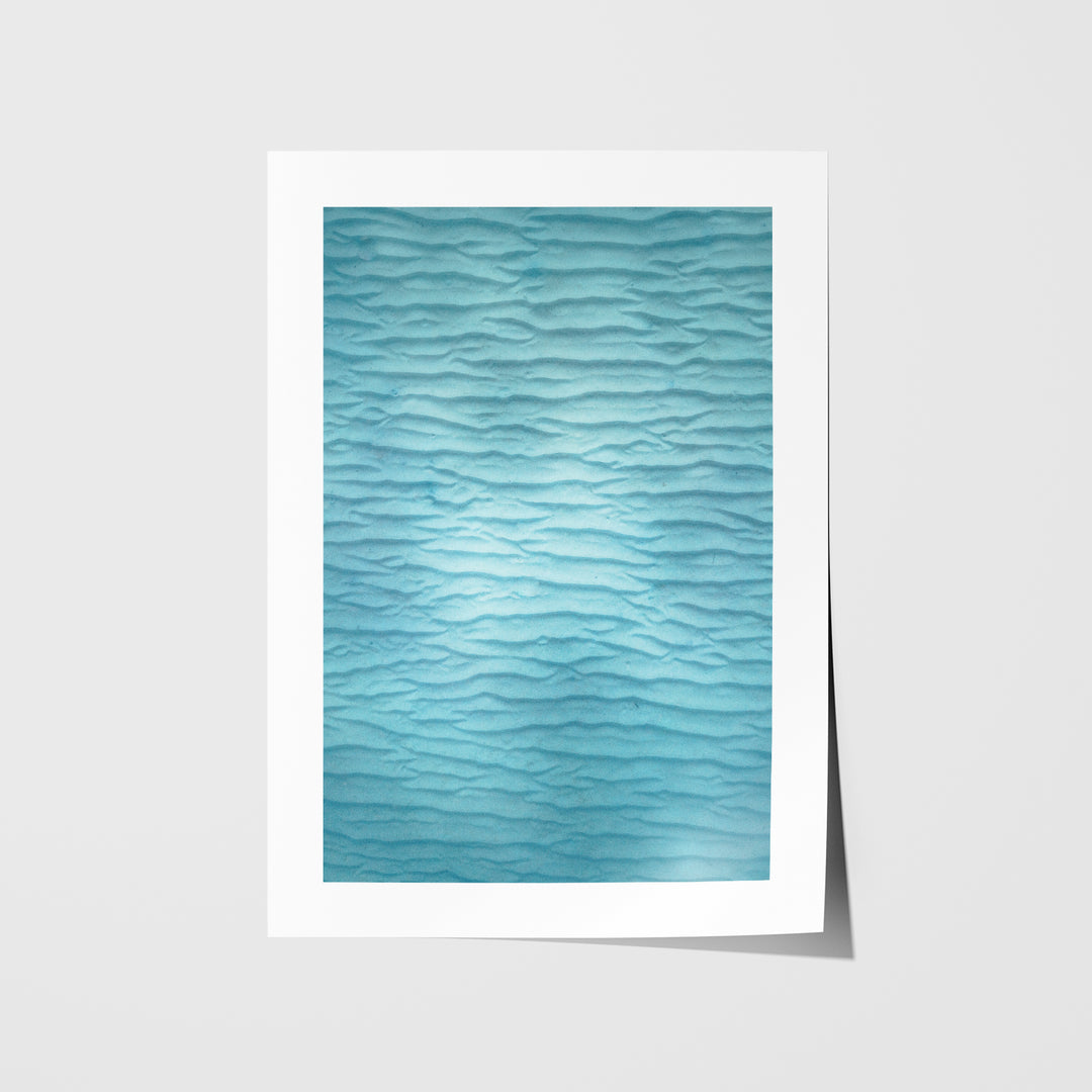 Sandy Bottoms coastal seascape in white frame - beach landscape wall art for modern homes