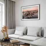 Anzac sunset coastal landscape in black frame - patriotic Australian photography wall art