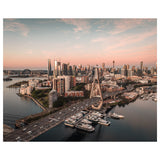 Anzac sunset coastal landscape - orange sky seascape photography wall art unframed