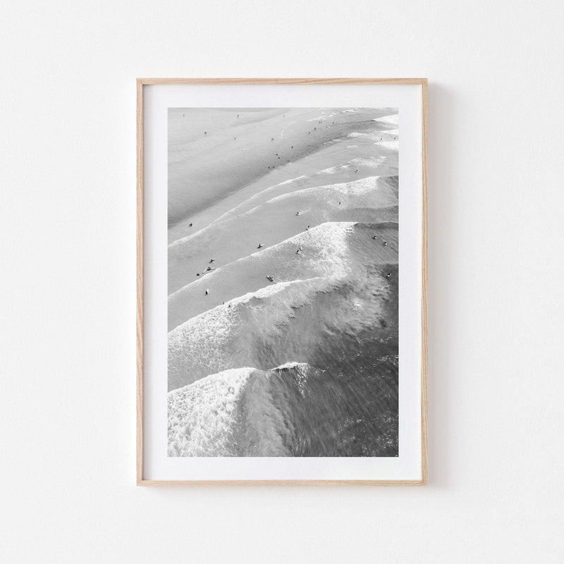 Breaking Waves Wall Art Print-Print-Small-Oak Frame-Through Our Lens
