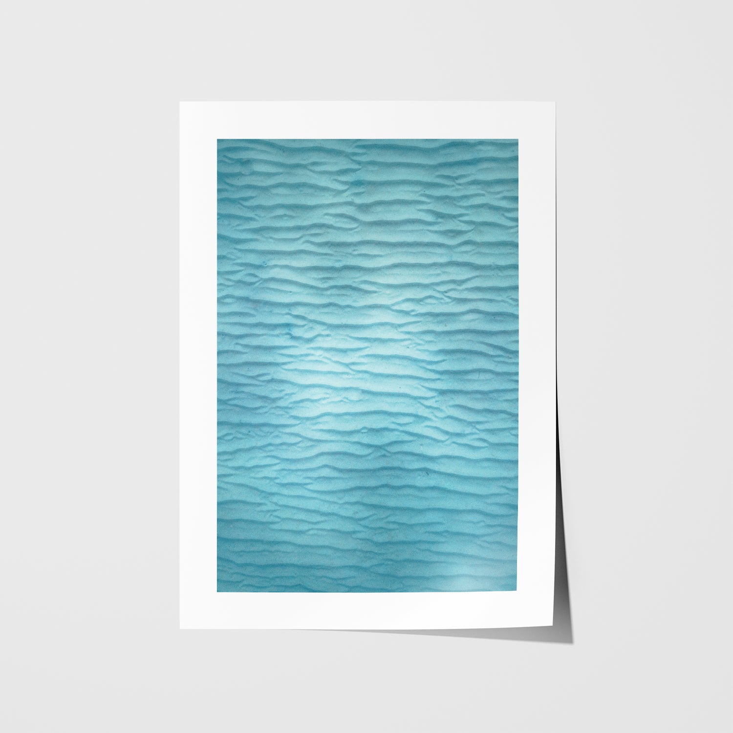Sandy Bottoms coastal seascape in white frame - beach landscape wall art for modern homes