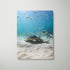 Eagle rays swimming at Seal Rocks in white frame - underwater marine life wall art