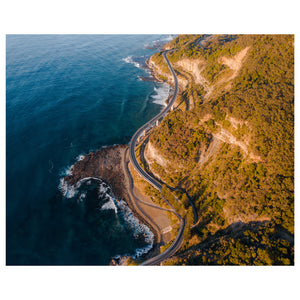 Seacliff sailboat seascape photograph - unframed coastal wall art for modern homes