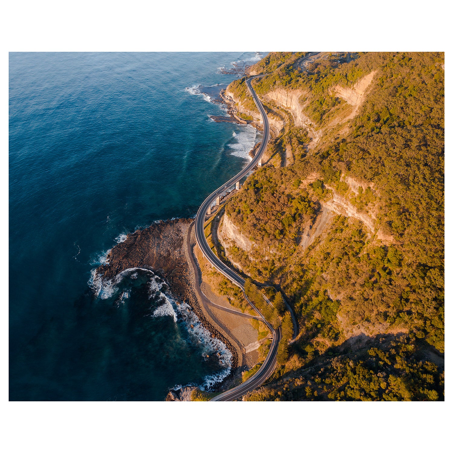 Seacliff sailboat seascape photograph - unframed coastal wall art for modern homes