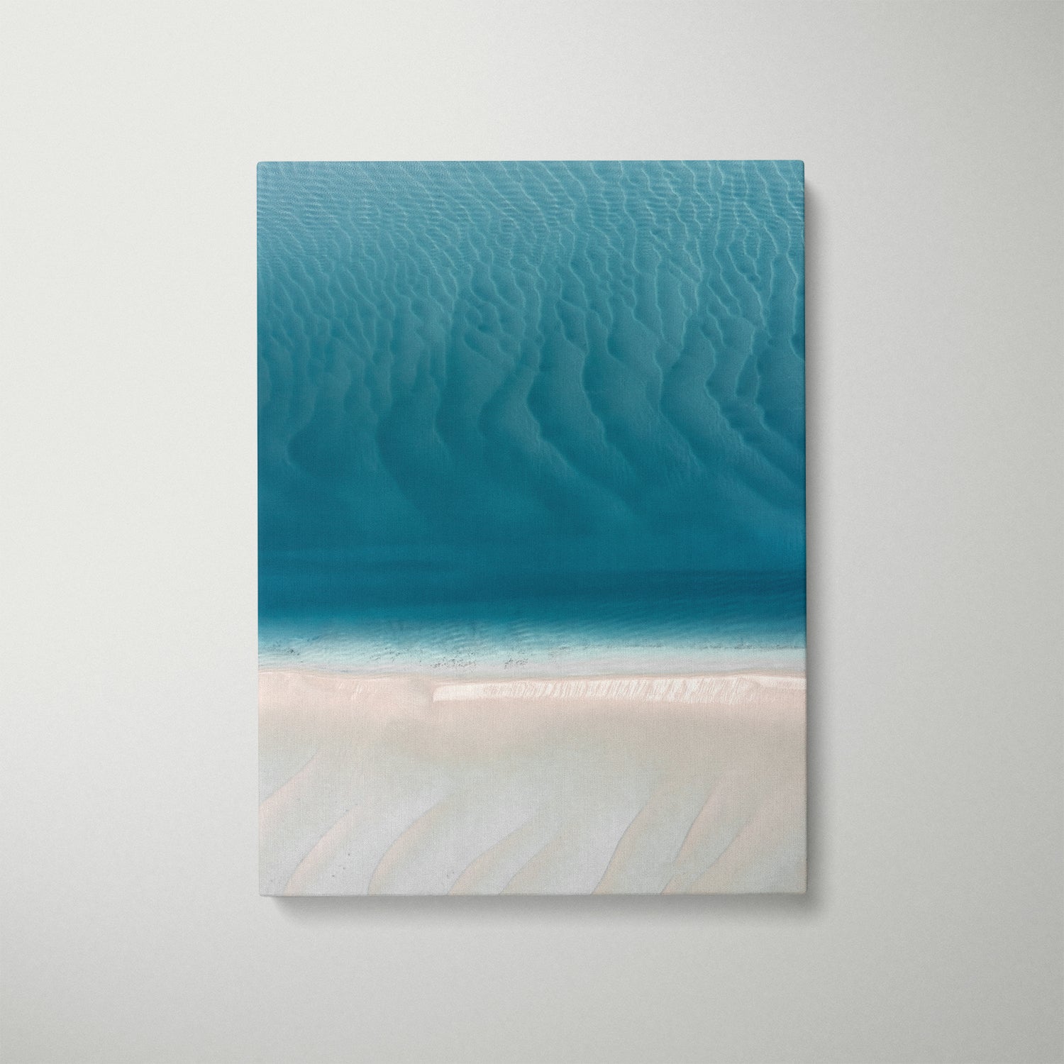 Jervis Bay aerial seascape in white frame - Two Thirds coastal photography wall art