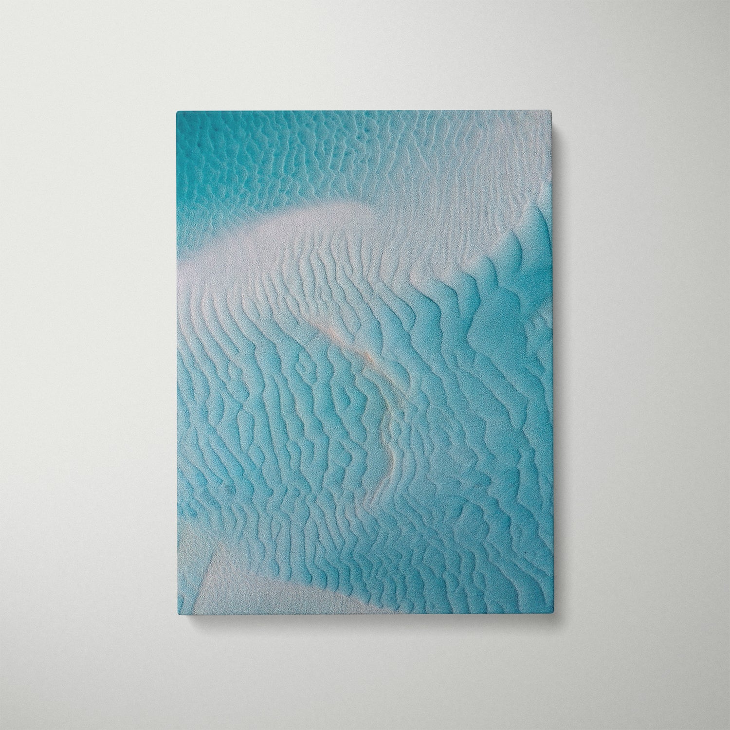 Dragon Scale abstract coastal pattern in white frame - modern beach wall art