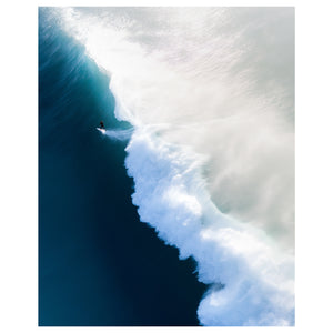 Surf's Up vintage-style coastal wave photograph - retro beach wall art print, unframed