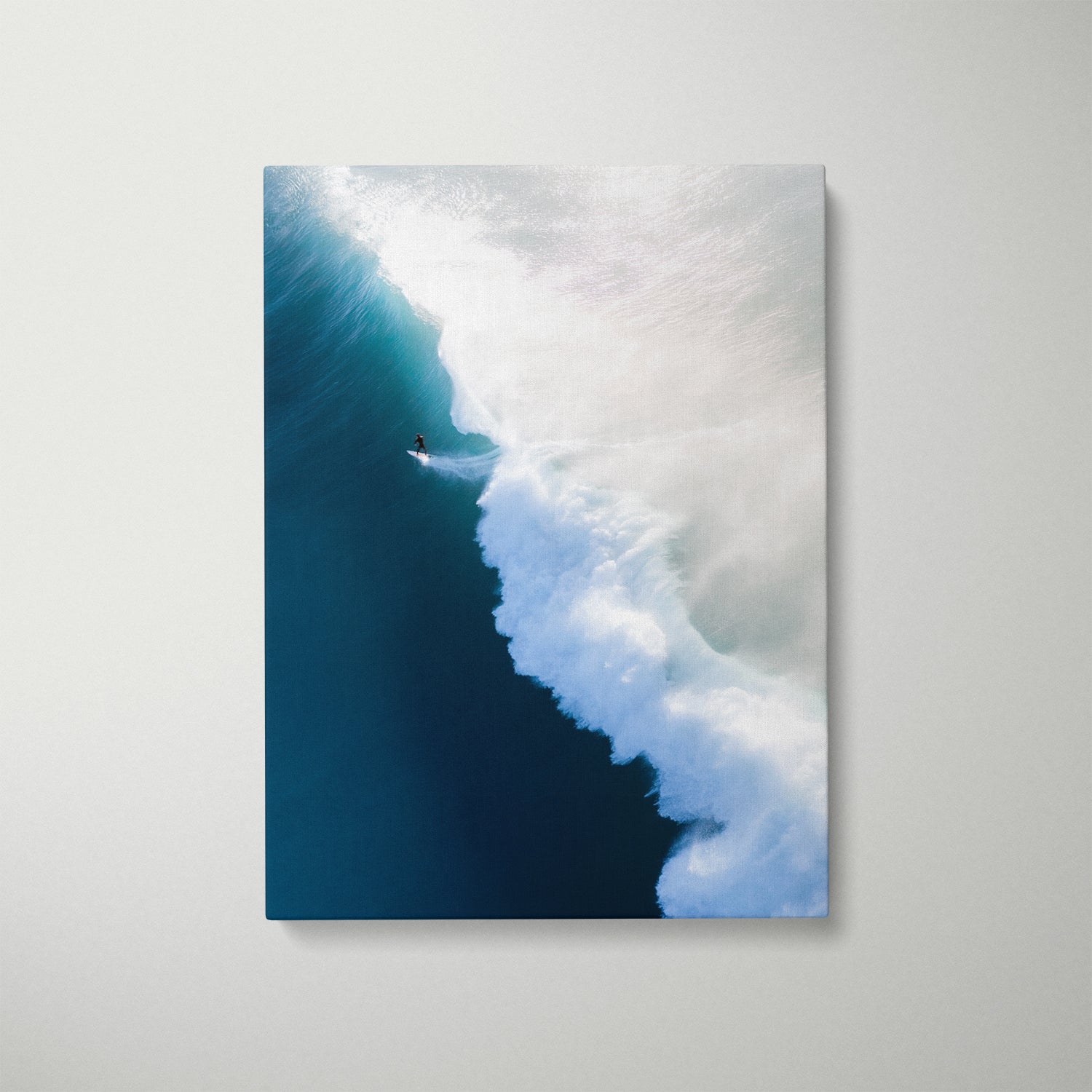 Surfs Up coastal wave photography in white frame - beach lifestyle wall art