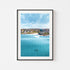 Curious sea creature swimming underwater in black frame - marine life coastal wall art