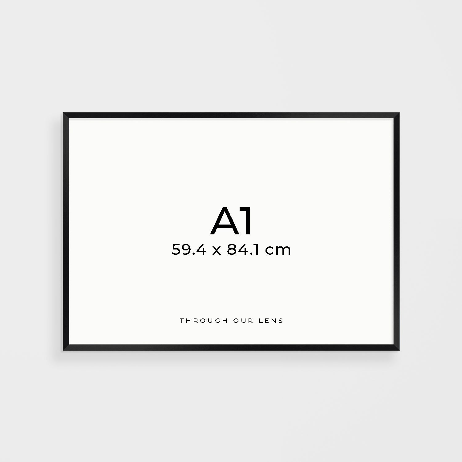 A1 timber landscape in black frame - minimalist coastal photography wall art