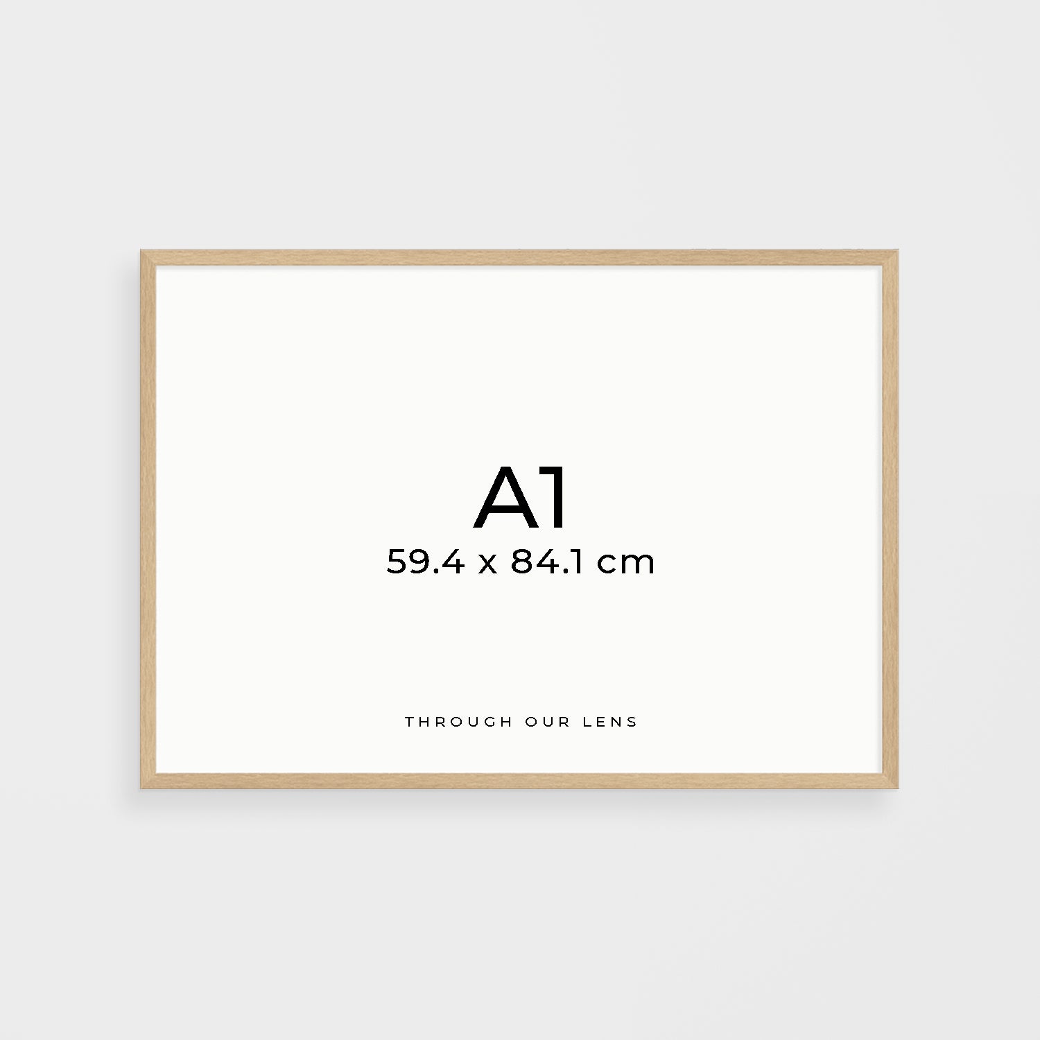 Coastal landscape photograph in natural oak timber frame - beach wall art for modern homes