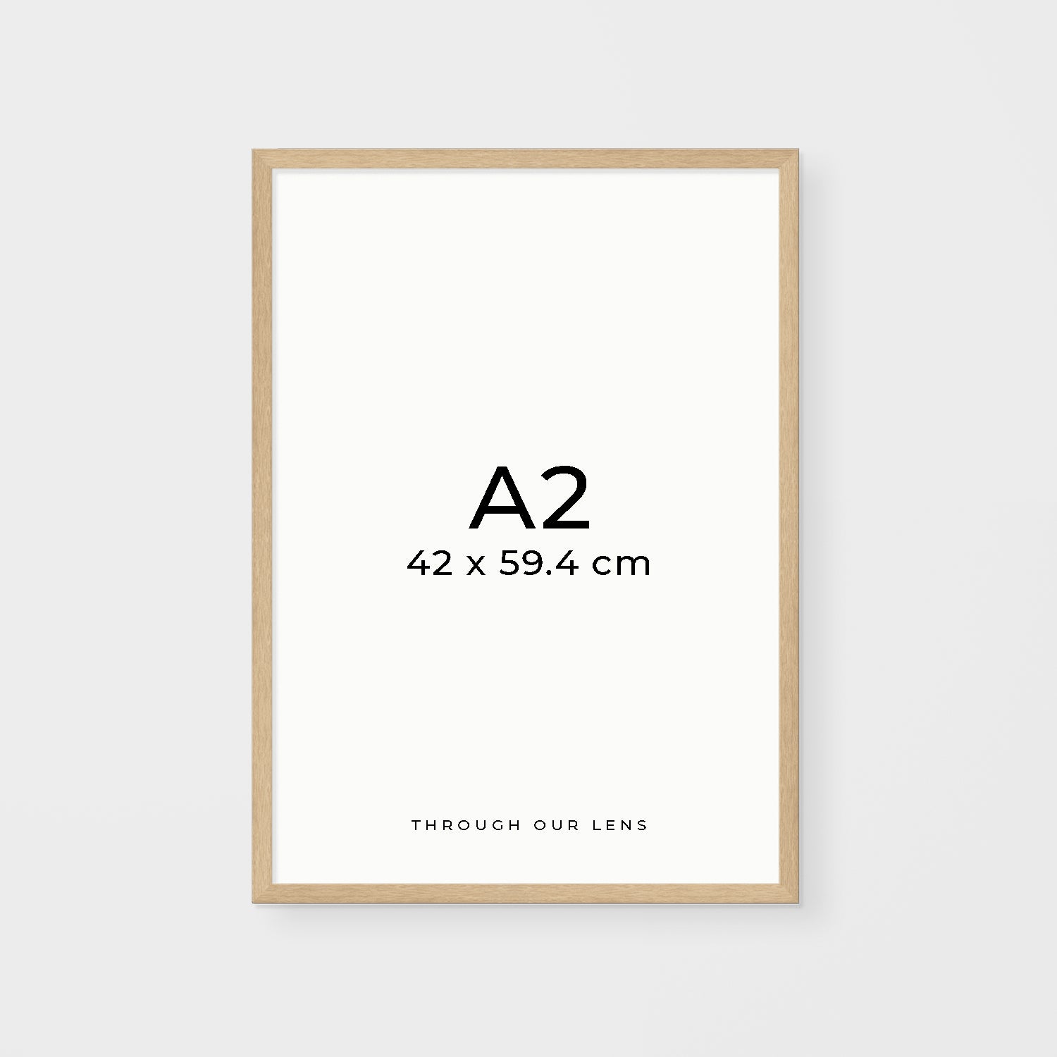 Coastal landscape photograph in natural oak frame - DIY timber wall art for modern homes