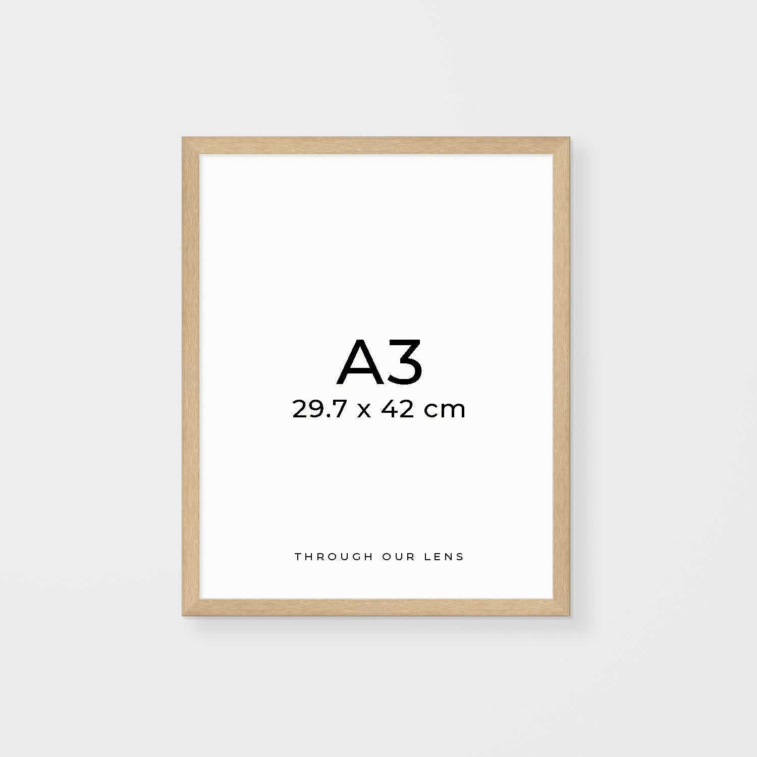 DIY timber frame in natural oak - customizable coastal photography wall art