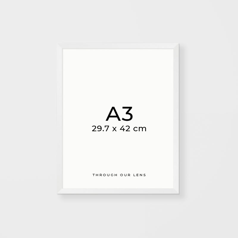 A3 size DIY white timber frame - coastal wall art decor for modern Australian homes