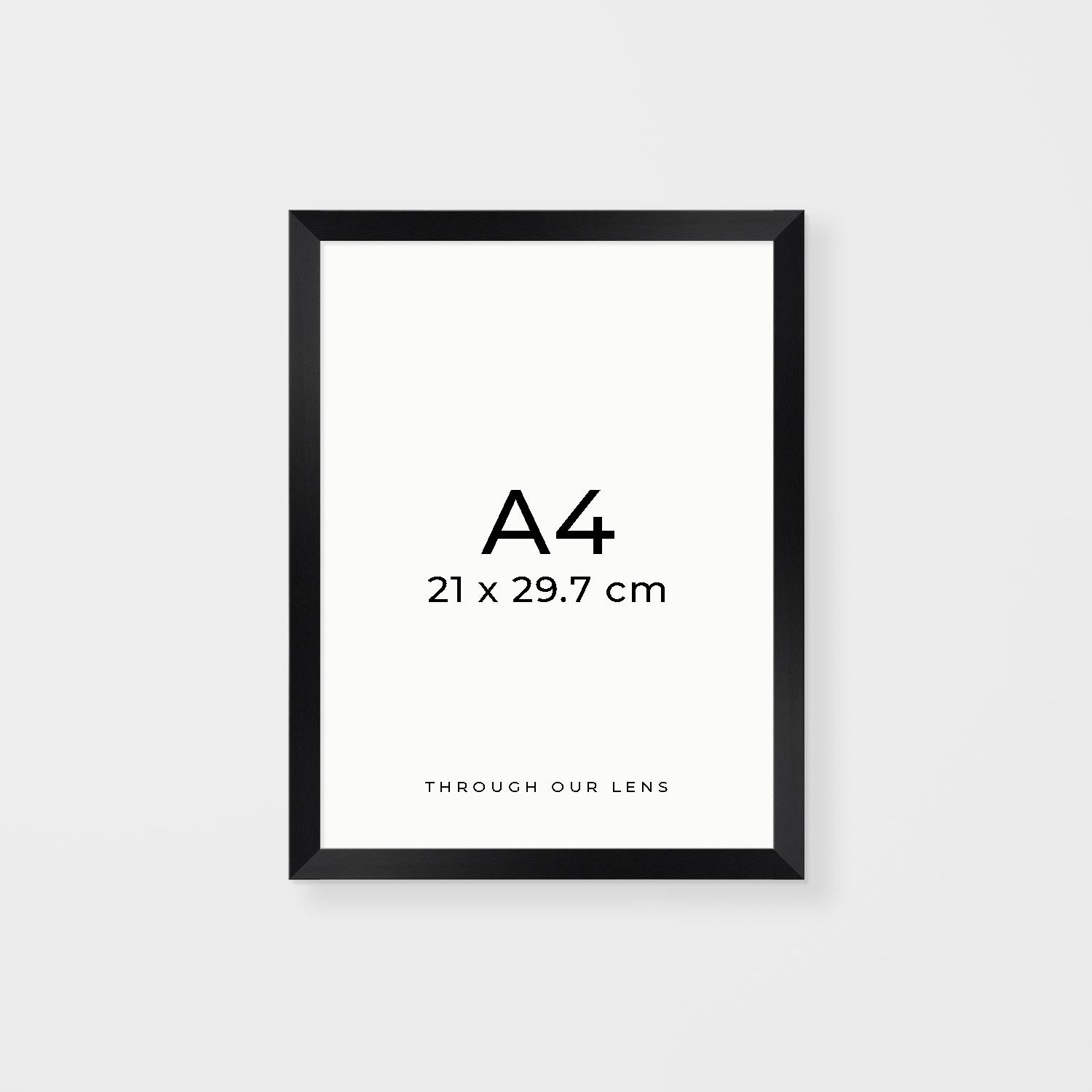 A4 size timber frame DIY project - coastal wall decor in black frame