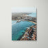 Above East Manly aerial ocean view in white frame - coastal beach photography wall art