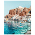 Ammoudi Bay aerial view of Santorini cliffs - Mediterranean seascape photography wall art