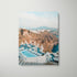 Santorini balcony overlooking Aegean Sea in white frame - Mediterranean coastal wall art