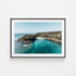 Beachside Getaway coastal landscape in black frame - relaxing seascape wall art for beach