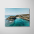 Beachside Getaway coastal landscape in white frame - relaxing seascape wall art