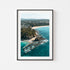 Black Head Beach coastal landscape in black frame - modern Australian beach wall art