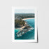 Black Head Beach coastal landscape in white frame - Australian seascape wall art