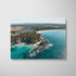 Black Head Beach coastal landscape in white frame - Australian seascape wall art