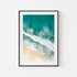 Port Stephens geometric beach intervals in black frame - abstract coastal wall art