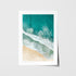 Port Stephens beach intervals in white frame - minimalist coastal wall art for modern