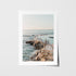 Bronte Beach soft glow coastal landscape in white frame - Sydney beach wall art