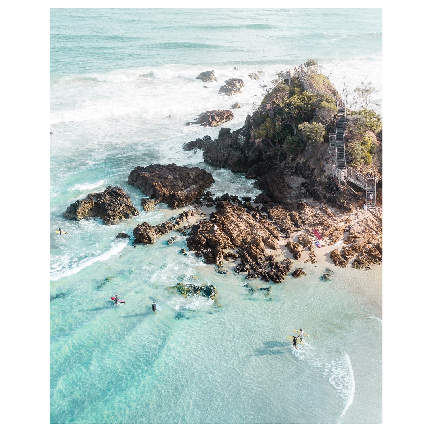Byron Bay beachscape serenity unframed - coastal photography wall art for modern homes