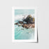 Byron Bay beach lifestyle in white frame - coastal photography wall art for modern homes