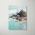 Byron Bay coastal scene in white frame - beach landscape wall art for modern homes