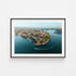 Balmain East coastal seascape in white frame - Sydney Harbour landscape wall art