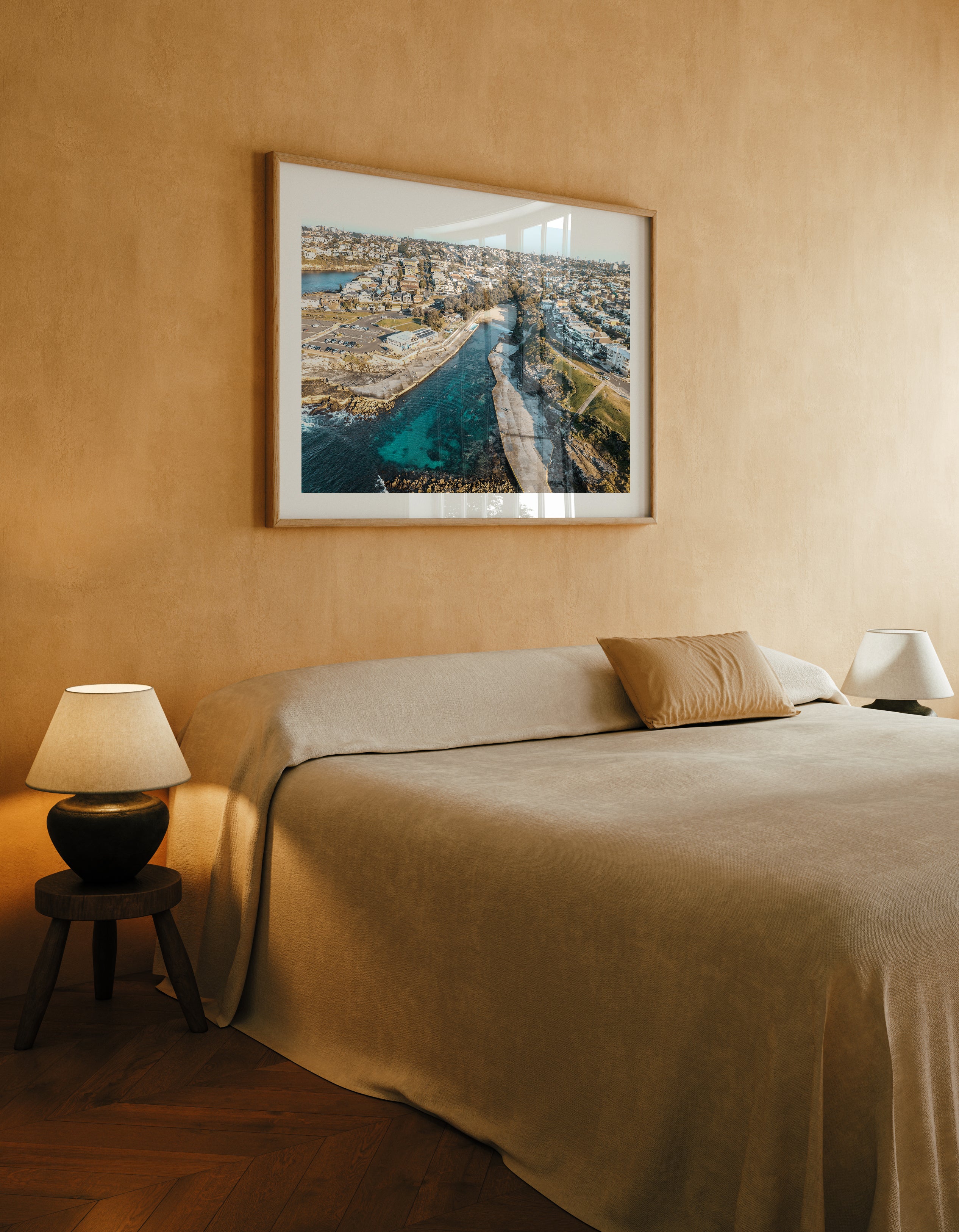 Clovelly Morning seascape sunrise - coastal photography art print for modern homes