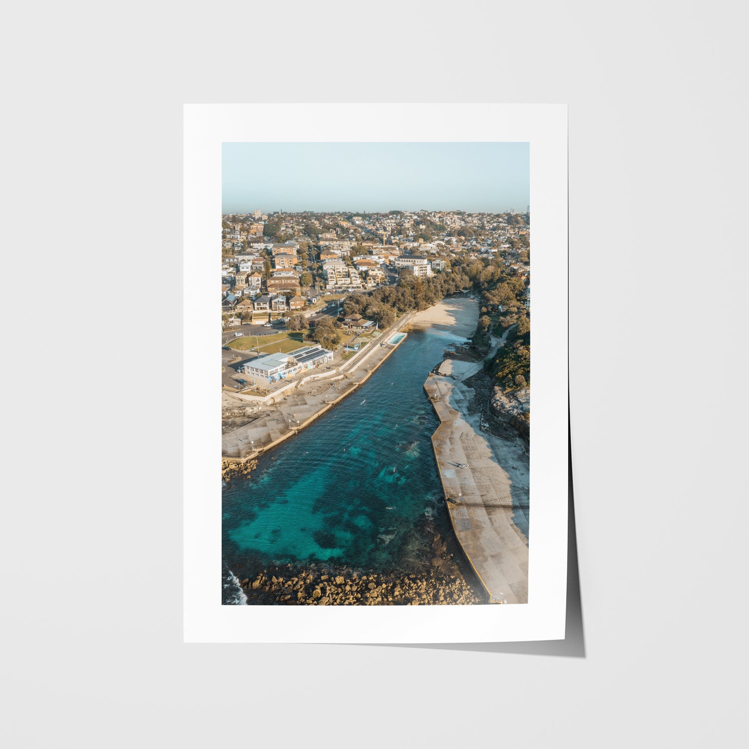 Clovelly Morning coastal sunrise photograph - unframed seascape wall art for modern homes