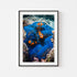 Clowning" underwater marine life photograph in black frame - coastal wall art