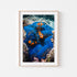Clowning" ocean life underwater photograph in oak frame - coastal marine wall art