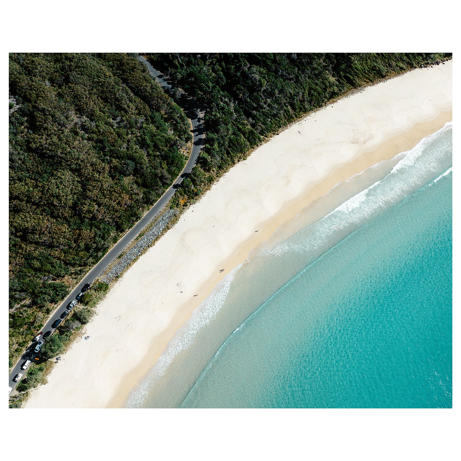 Scenic coastal drive along ocean cliffs - unframed landscape photography wall art