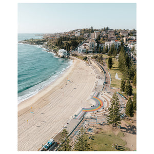 Coogee Beach glowing sunset seascape - unframed coastal photography wall art