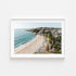 Coogee Beach ocean glow at sunrise in white frame - coastal landscape wall art