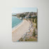 Coogee Beach glowing sunset seascape in white frame - coastal photography wall art