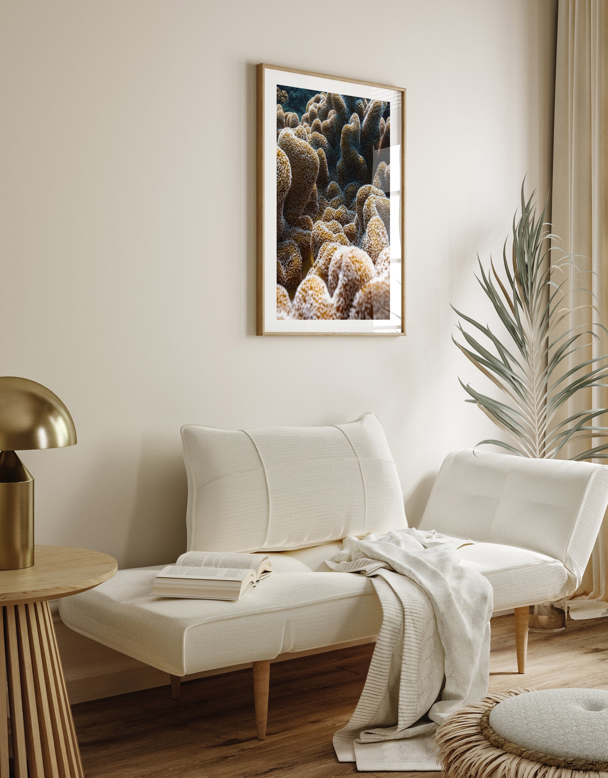 Coral reef underwater seascape - marine life art print for coastal decor