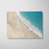 Summer layers coastal seascape in white frame - abstract beach wall art for modern homes