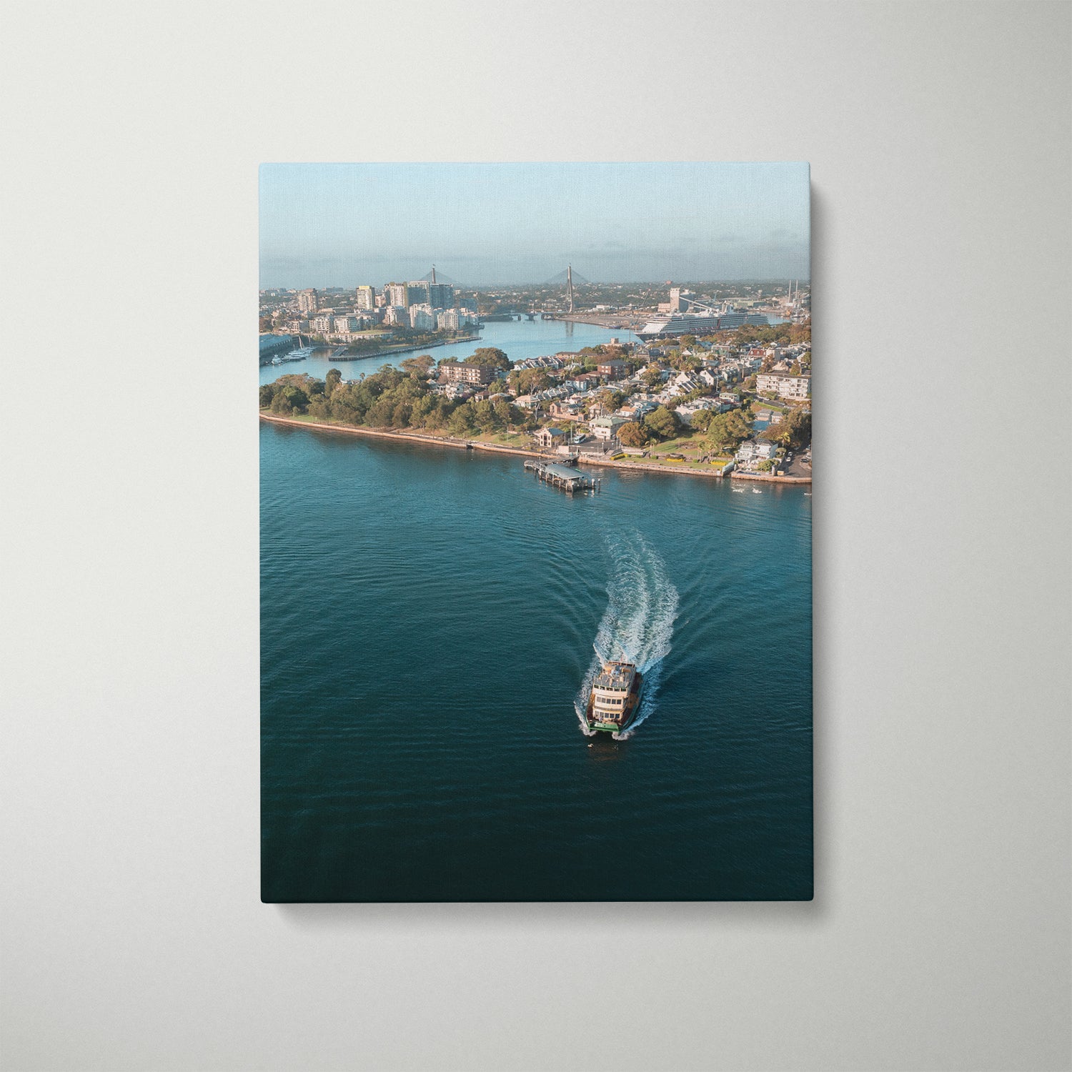 Balmain Ferry harbour photograph - unframed Sydney coastal wall art for modern homes