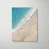 Summer Layers coastal seascape in white frame - abstract beach wall art