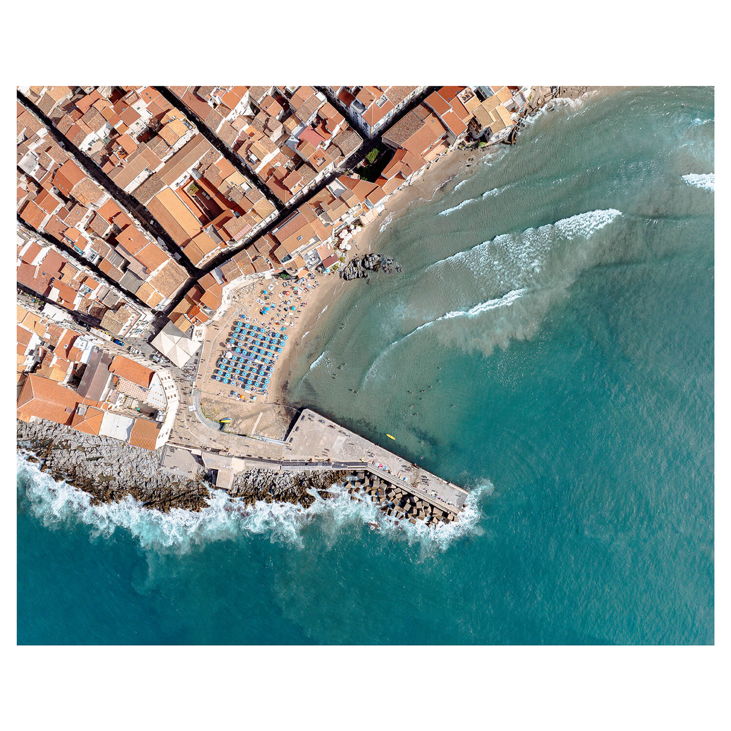 Cefalu Summer Scene Art Print