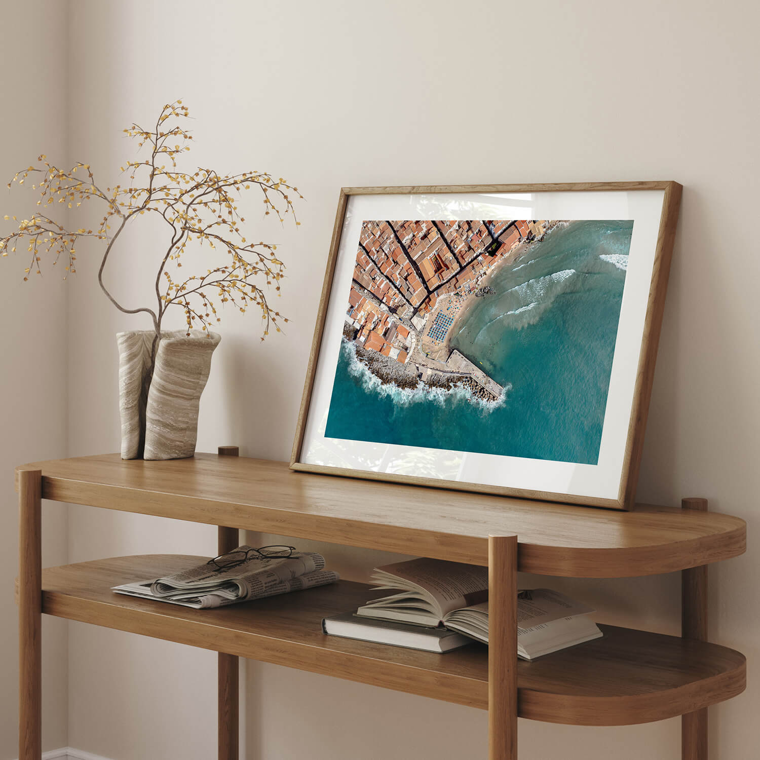 Cefalu Summer Scene Art Print