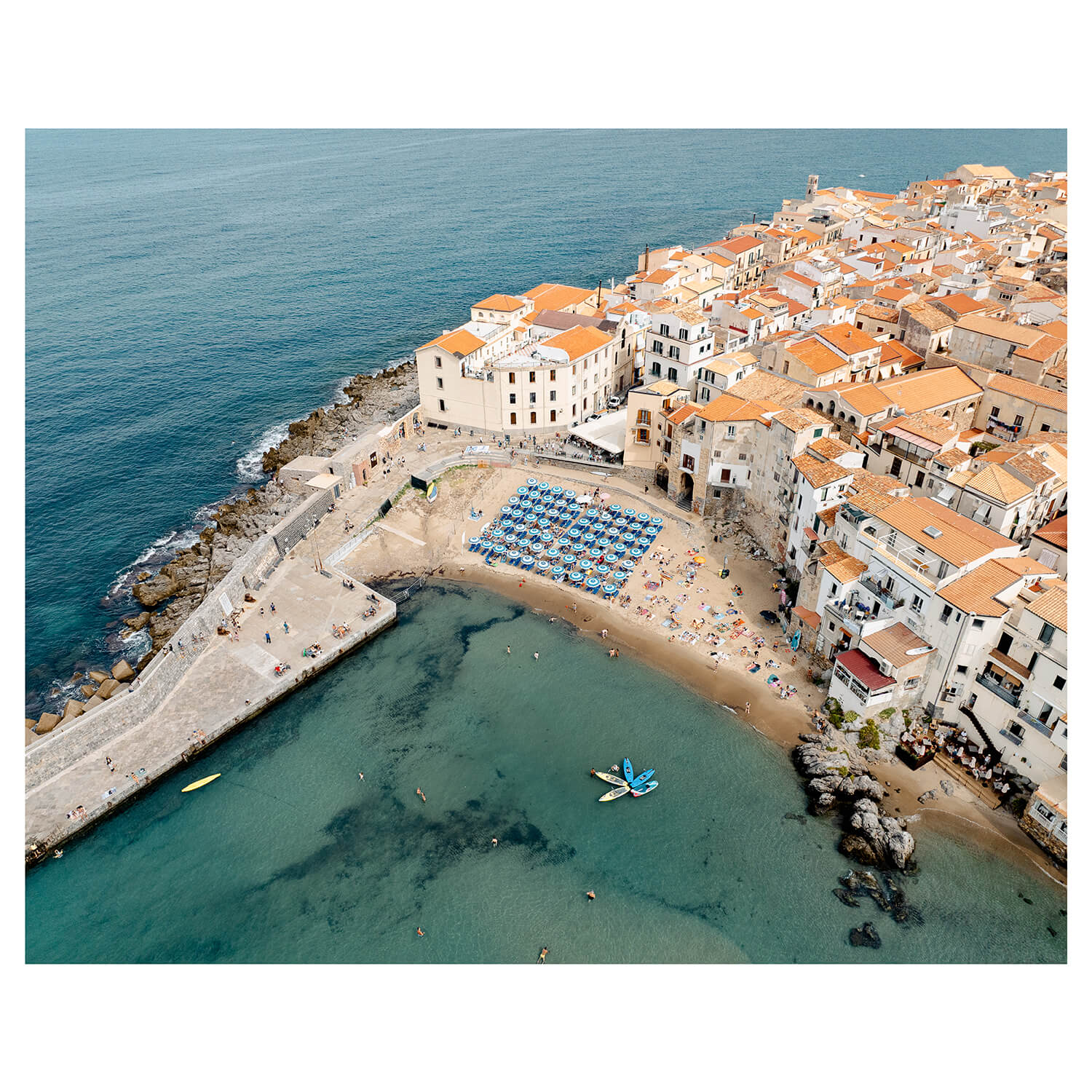 Coastal Dwellings Art Print