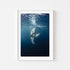 Ethereal coastal moment in white frame - dreamy seascape wall art for modern homes